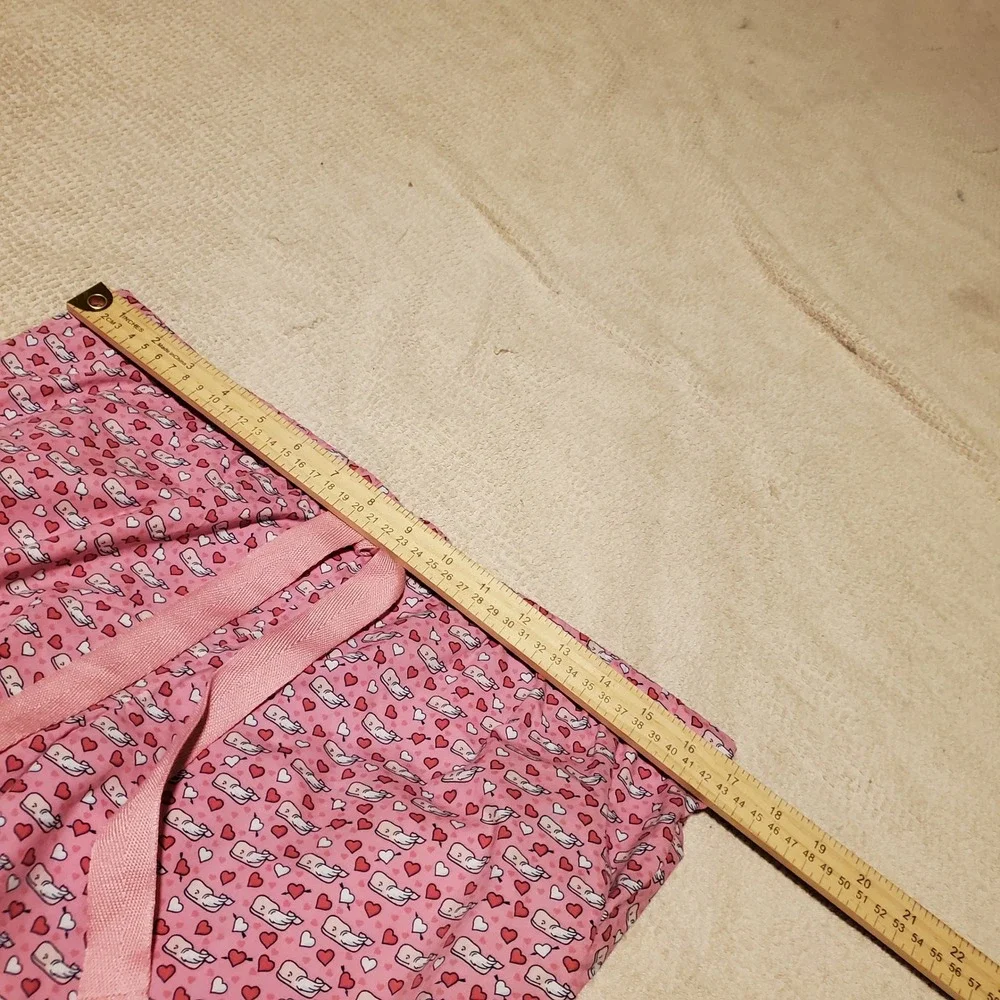 Vineyard Vines Pink Whale Heart Pajama Pants Womens S Cotton Drawstring Lounge‎